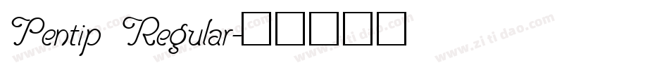 Pentip Regular字体转换